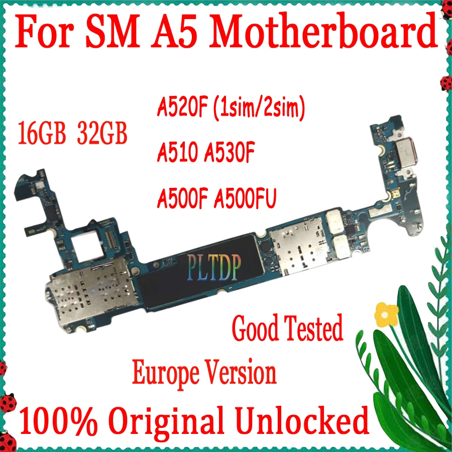 Бесплатная доставка Для материнской платы Samsung Galaxy A5 A520F A530F A510F A500FU A5000
