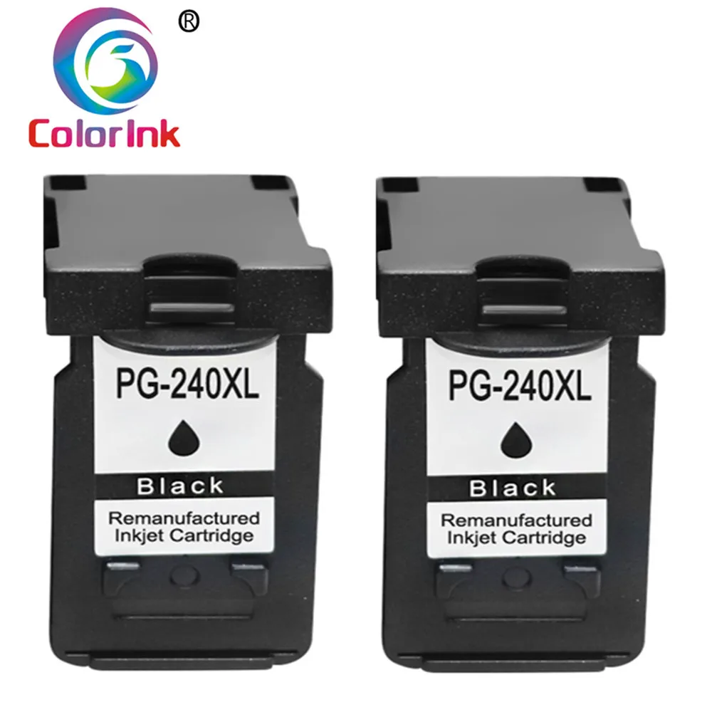 2 Pack Black ColoInk PG 240 CL 241 чернильный картридж XL сменный для Canon Pixma MX372 MX432 MX512 MG2120 MG3120 MG3220 чернильные картриджи для принтера - Цвет: 2 Pack Black