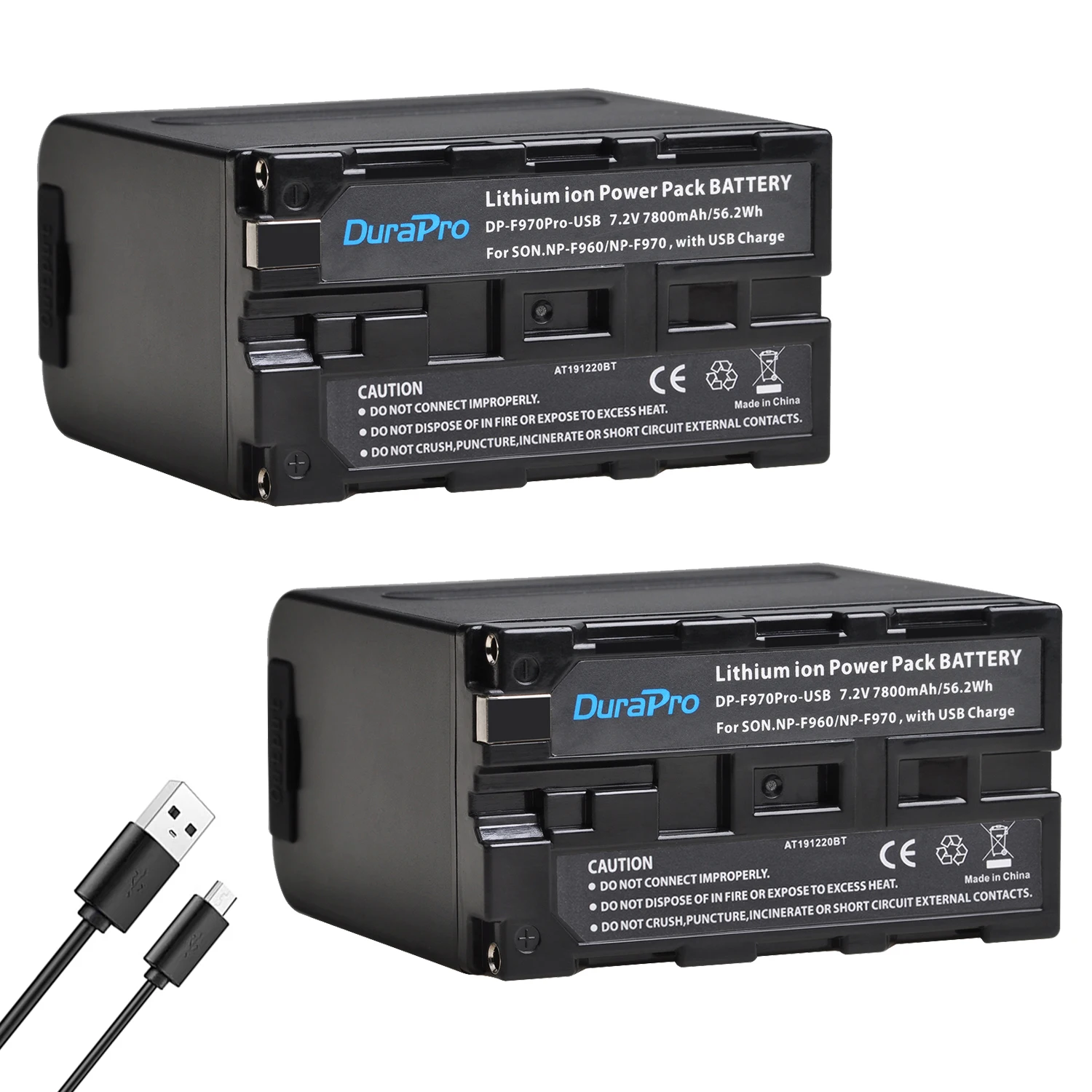 

7800mAh NP-F960 Bateria NP-F970 Battery with USB Input/Output Port & LED Power Indicators for SONY NP F980 F550 F570 F750 F770