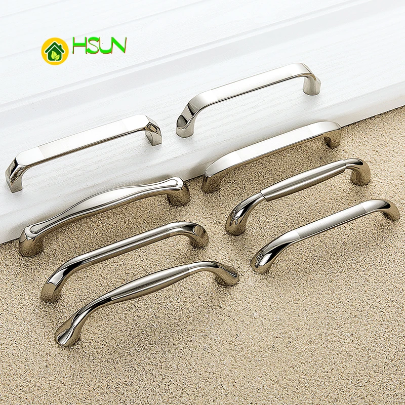 Ручка для мебели металлическая серебристая хромированная ручка кухонного шкафа