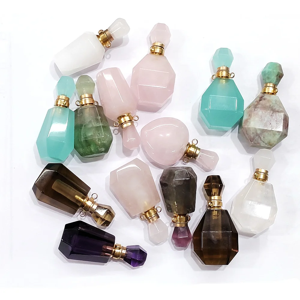 Натуральный камень флакон духов два отверстия Соединительная Подвеска из бутика