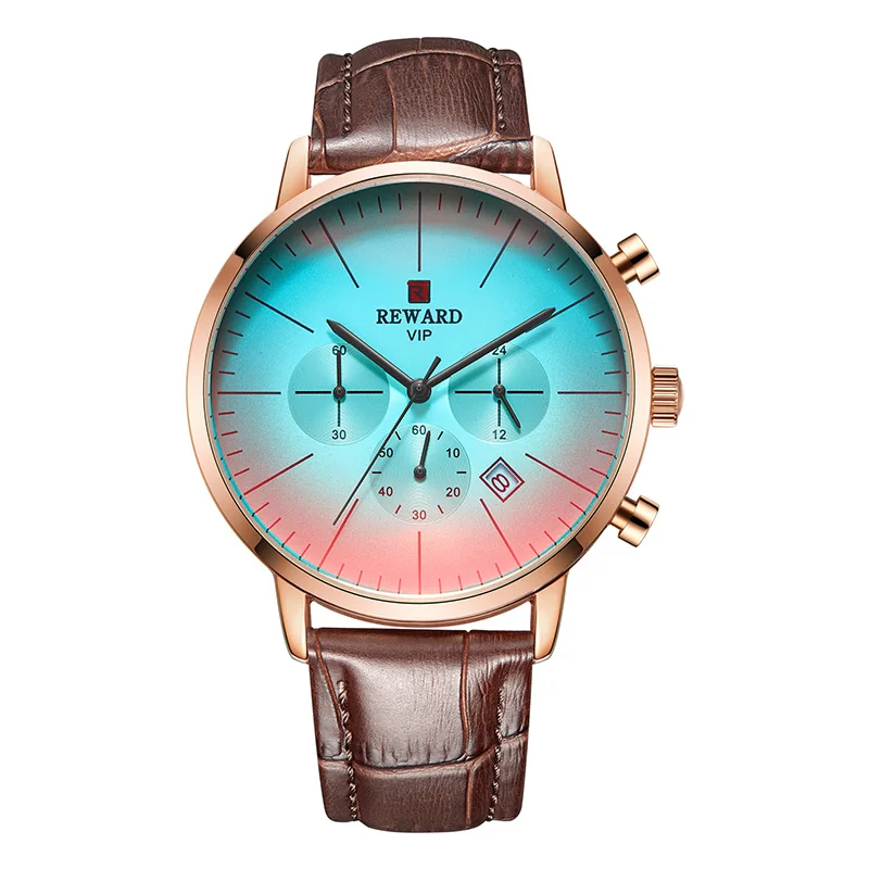 L-Leather Brown Топ люксовый бренд Мужские кварцевые наручные часы Аналоговые мужские военные армейские мужские часы водонепроницаемые спортивные мужские часы с будильником Relogio Masculino - Цвет: L-Leather Brown