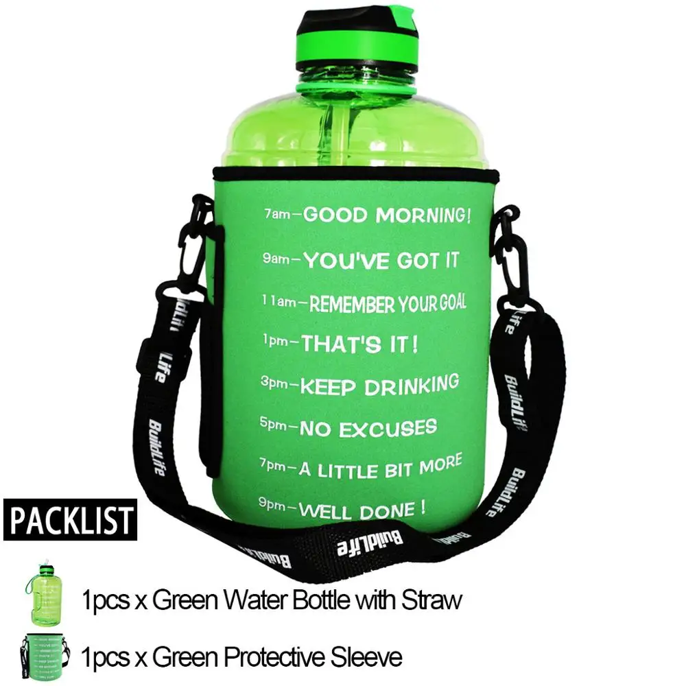 Green Pack w Bottle Buildlife 128 унций держатель бутылки для воды ткань для дайвинга сумка с плечевым ремнем и ремешком для рук встроенный кошелек с карманом для мобильного телефона - Цвет: Green Pack w Bottle