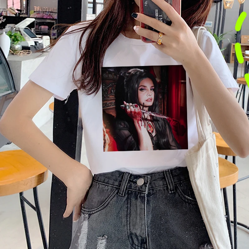 Lana Del Rey Harajuku Ullzang футболка женская с забавным принтом Футболка для фанатов 90s графическая Эстетическая футболка корейский стиль футболки женские - Цвет: 5770