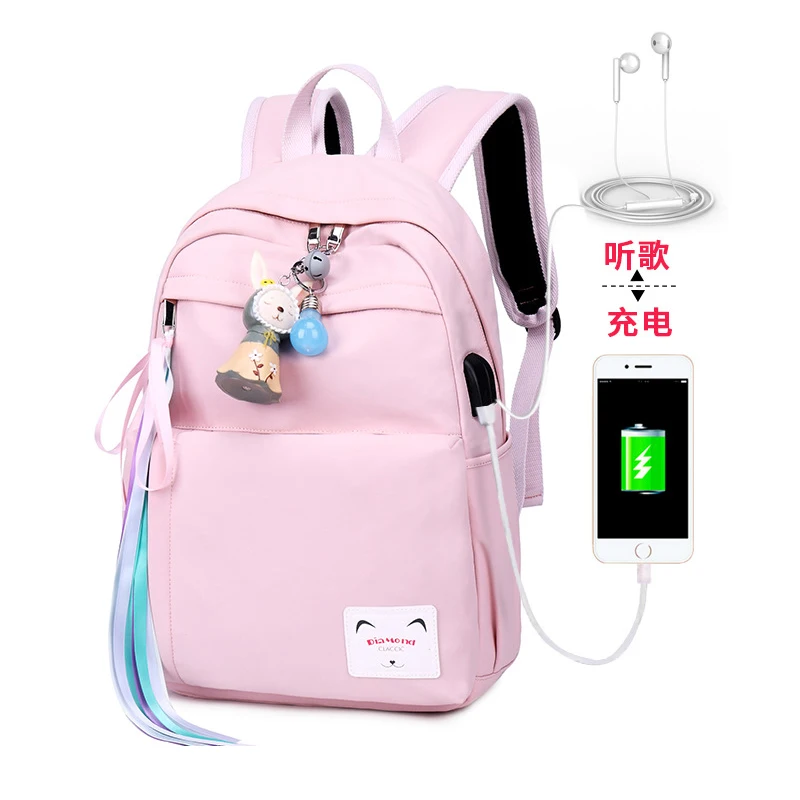 Macarons женский милый рюкзак для девочек Водонепроницаемый школьный розовый с