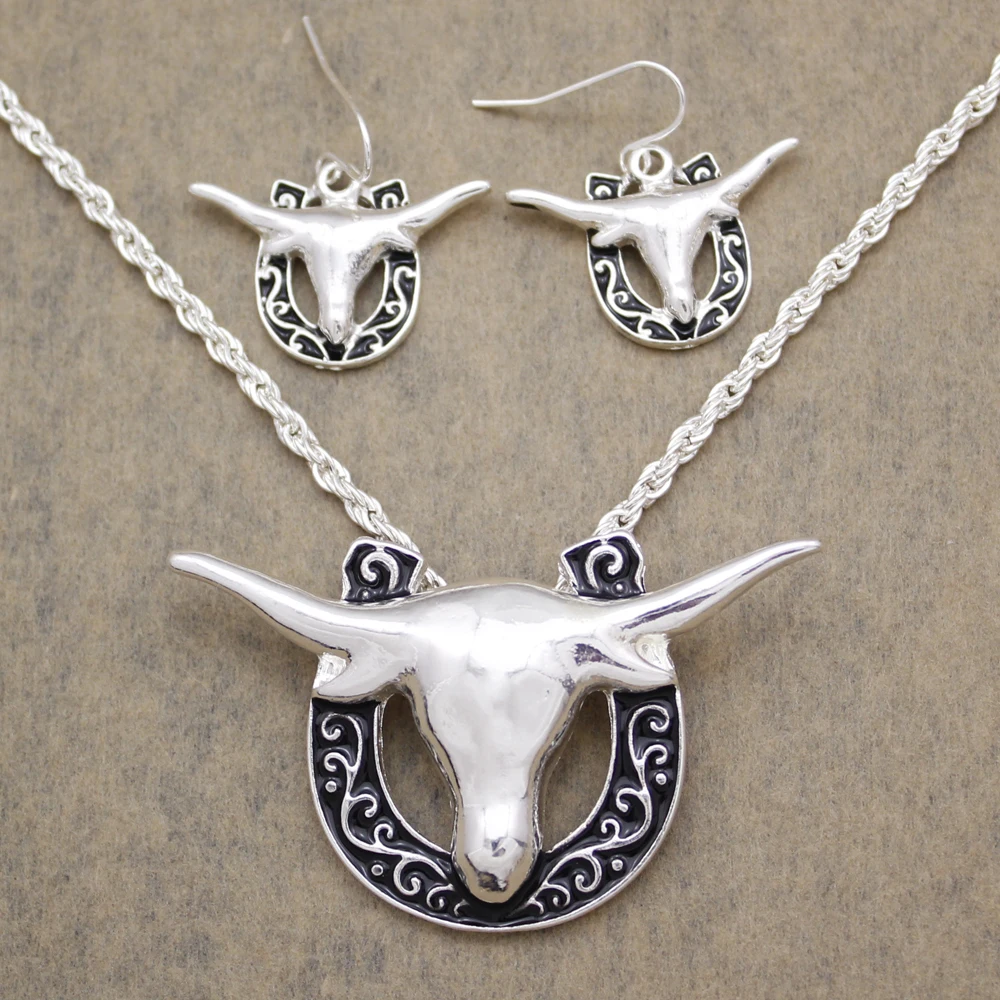 Lady Western Texas Cowgirl Hat Stetson подвеска в виде ботинка Spur Rodeo змея звено цепи Висячие серьги ожерелье набор ювелирных изделий