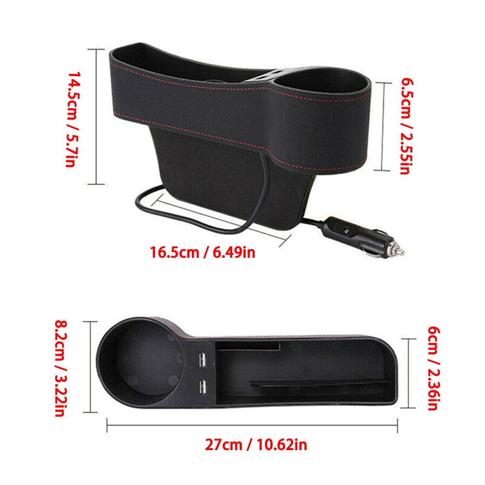 

Storage Box Car Organizer Seat Gap Case Pocket Car Seat Side Slit for Wallet Phone Coins Cigarette Keys Cards For Universal