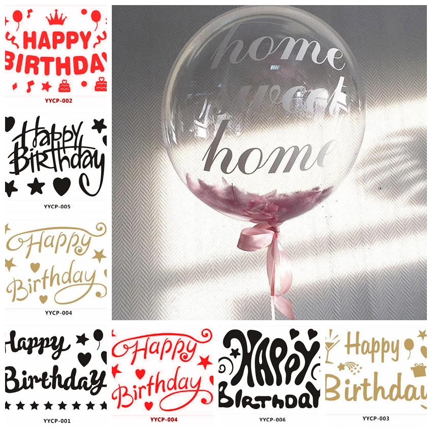 

1piece Gold Sliver Black Red Custom Balloon Sticker Wedding Baby Shower Birthday Party Decor DIY Name Birthday Party Decoration