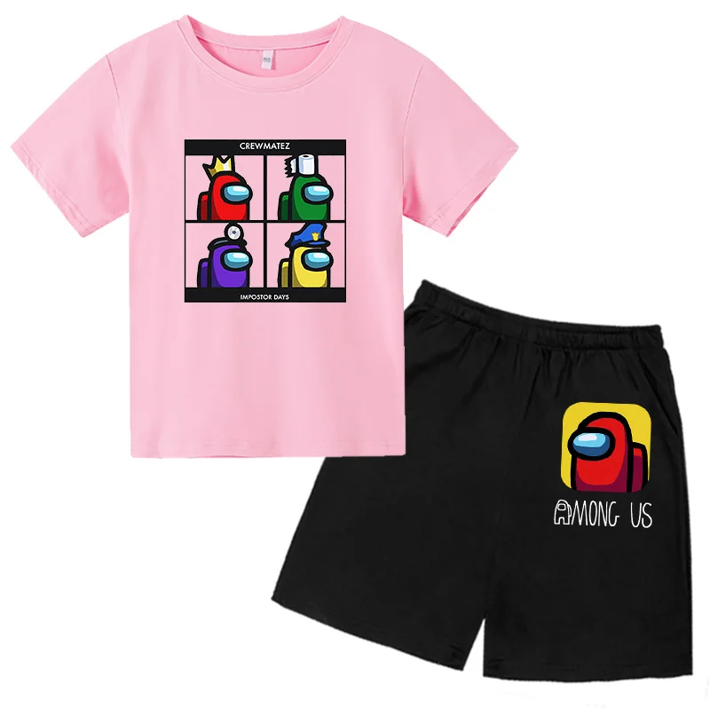 

Sports Suit Cotton Summer Children's Short-sleeved Suit Toddler Girl Boy Boy Boy Clothes Suit T-shirt + Shorts 2-piece Set
