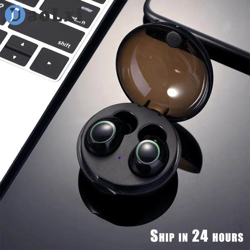 Bluetooth наушники с зарядным футляром Беспроводные мини Водонепроницаемые