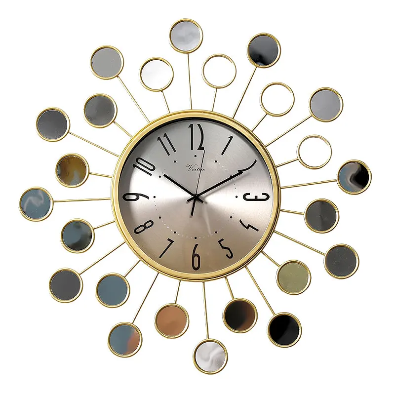 

Luxury Nordic Wall Clocks Modern Design Large Mirror Surface Wall Clock Living Room Metal Relogio De Parede Decoration SS50WC