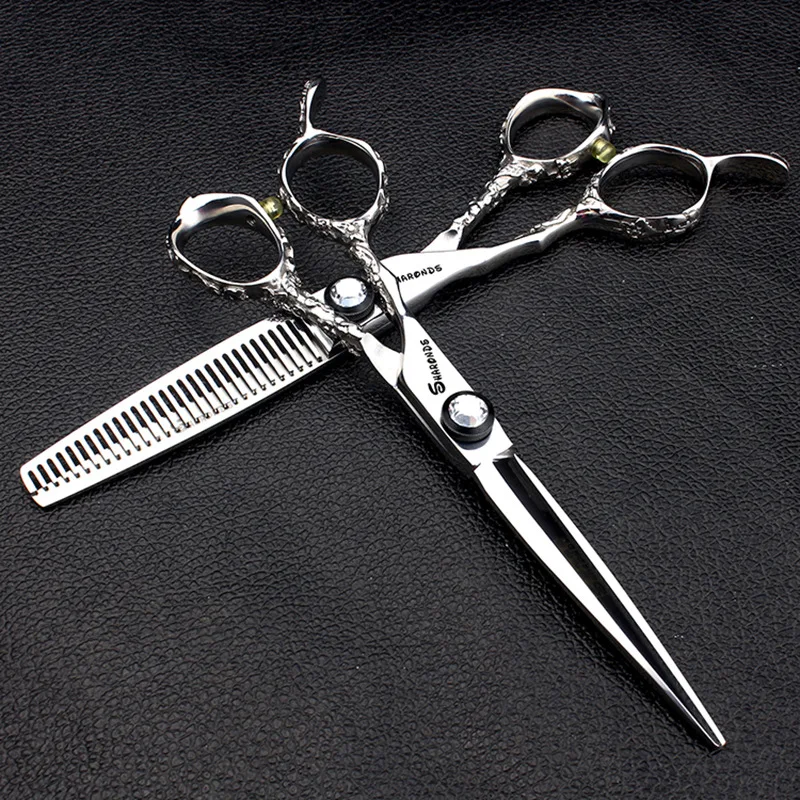 Профессиональные Парикмахерские ножницы для левшей 6 дюймов с японскими винтами для раковины ножницы для стрижки волос филировки