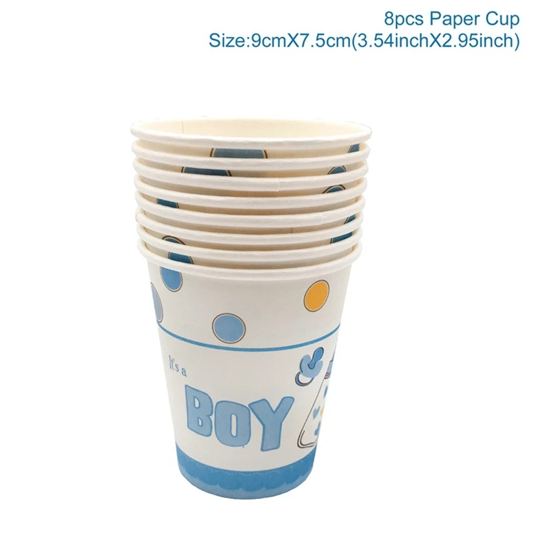 Blue Paper Cup Воздушные шары в виде слона, украшения для девочек и мальчиков, детские украшения для дня рождения, крещения, крещения - Цвет: Blue Paper Cup