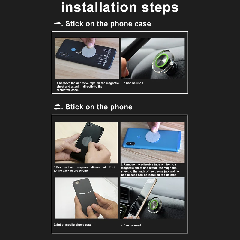 Универсальный магнитный держатель для смартфона с креплением на приборную