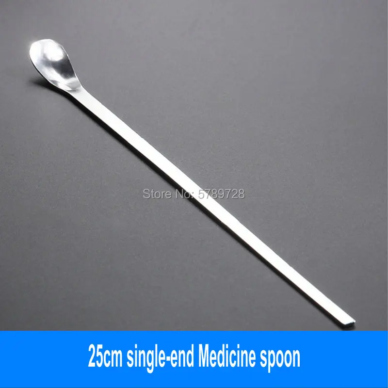 

1set Single-end Stainless steel medicine spoon,Lab Sampling scoop 16/18/20/22/25cm