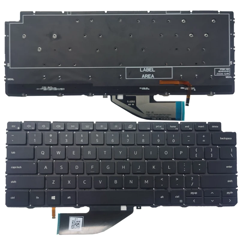 

New Laptop US Keybpard for Dell XPS 13 7390 2-in-1 with Backlight 04J7RW NSK-ET0BC PK132C91A00 4J7RW