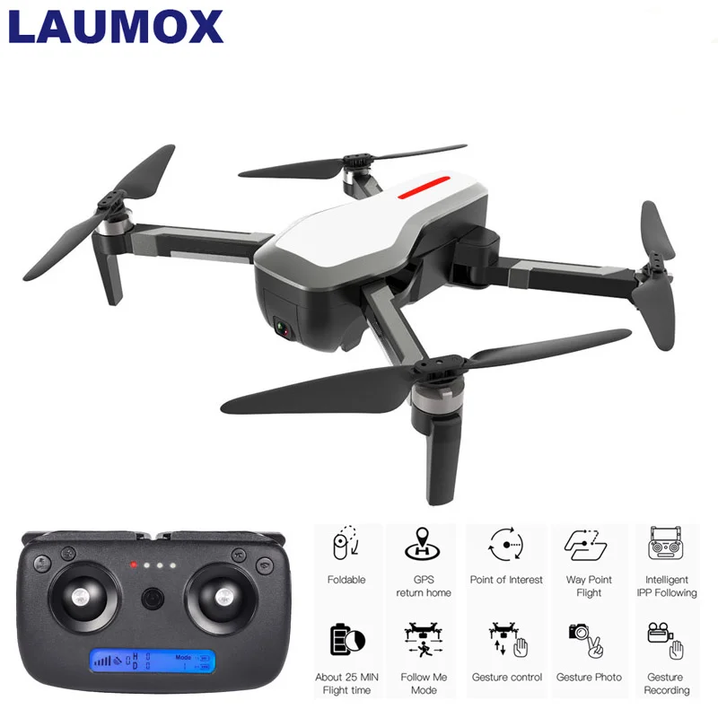LAUMOX SG906 gps Дрон 5G wifi FPV с камерой 4K HD бесщеточный Радиоуправляемый Квадрокоптер
