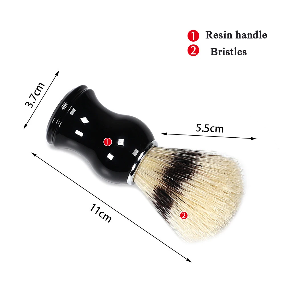 

Black/Blue Shaving Brush Metal Resin Handle Shaving Brush Foam Rich Men's Facial Care Charm Men's Wet Shaving Brush