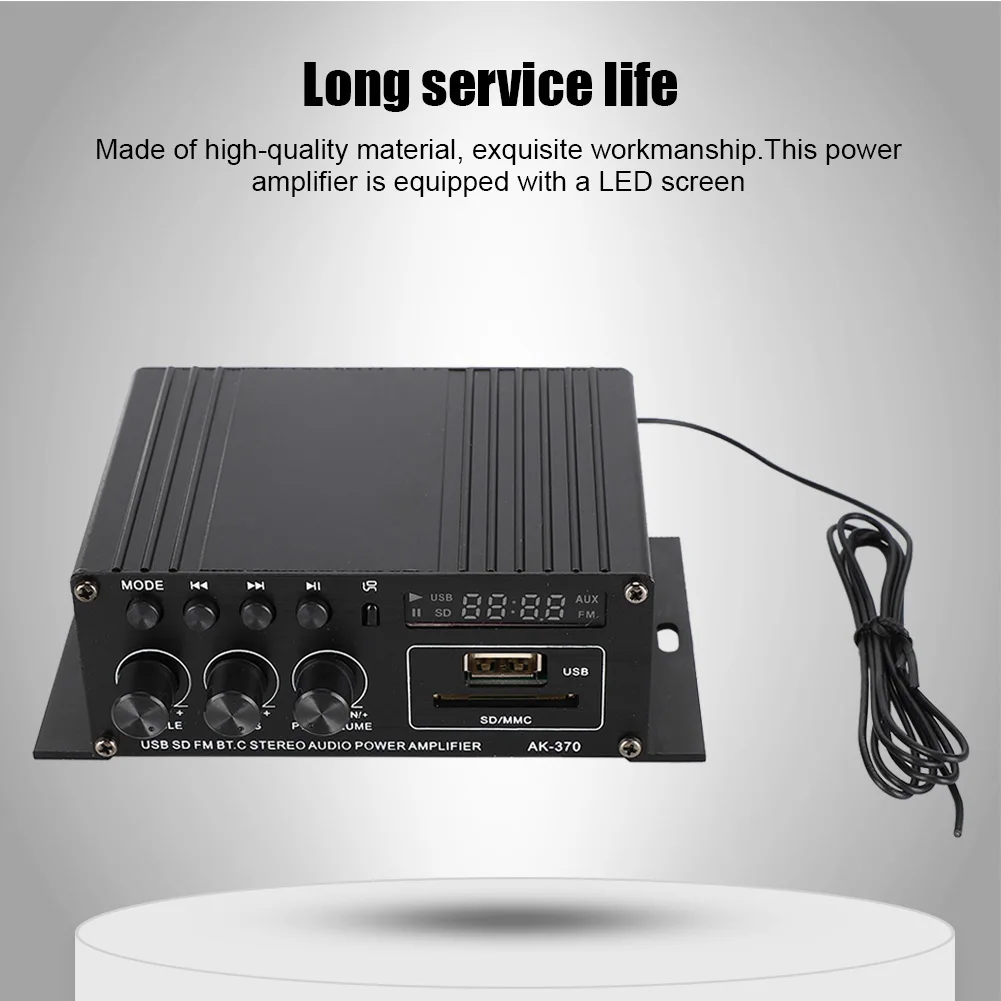 Усилитель мощности 25Wx 2 Ak380 Bluetooth Hi-Fi 2-канальный усилитель для домашнего
