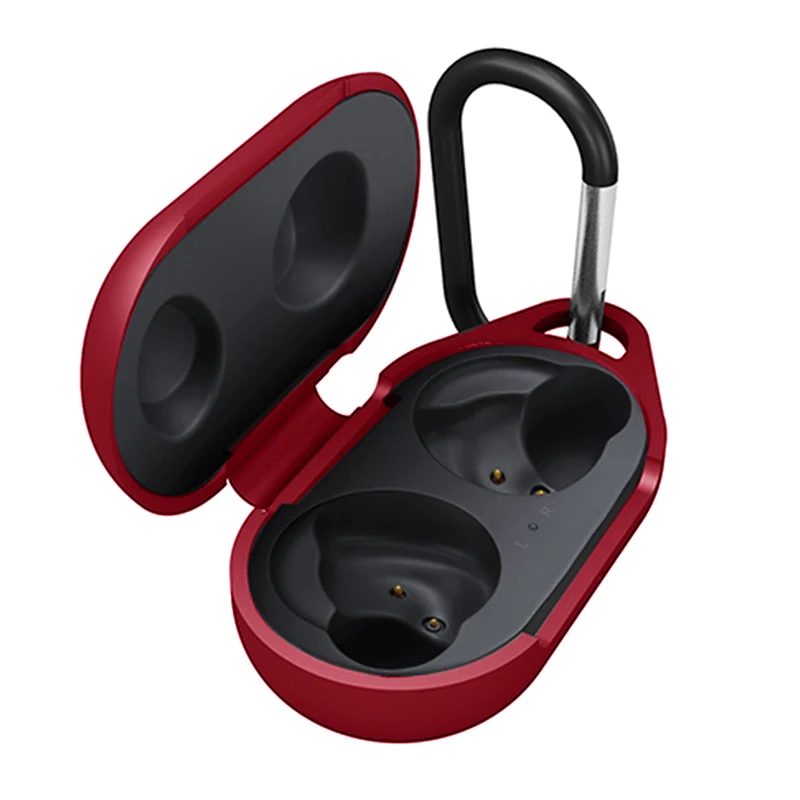 

Silicone Headphone Protective Cover Anti-drop Shockproof Case with Hook for Samsung Galaxy Buds 4 Colours FKU66