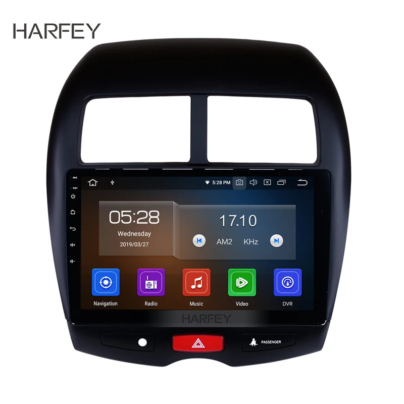 Мультимедийная магнитола Harfey 1DIN 10 1 дюйма 4 + 64 ГБ Android 0 GPS для Mitsubishi ASX Peugeot 2010 2012 2013