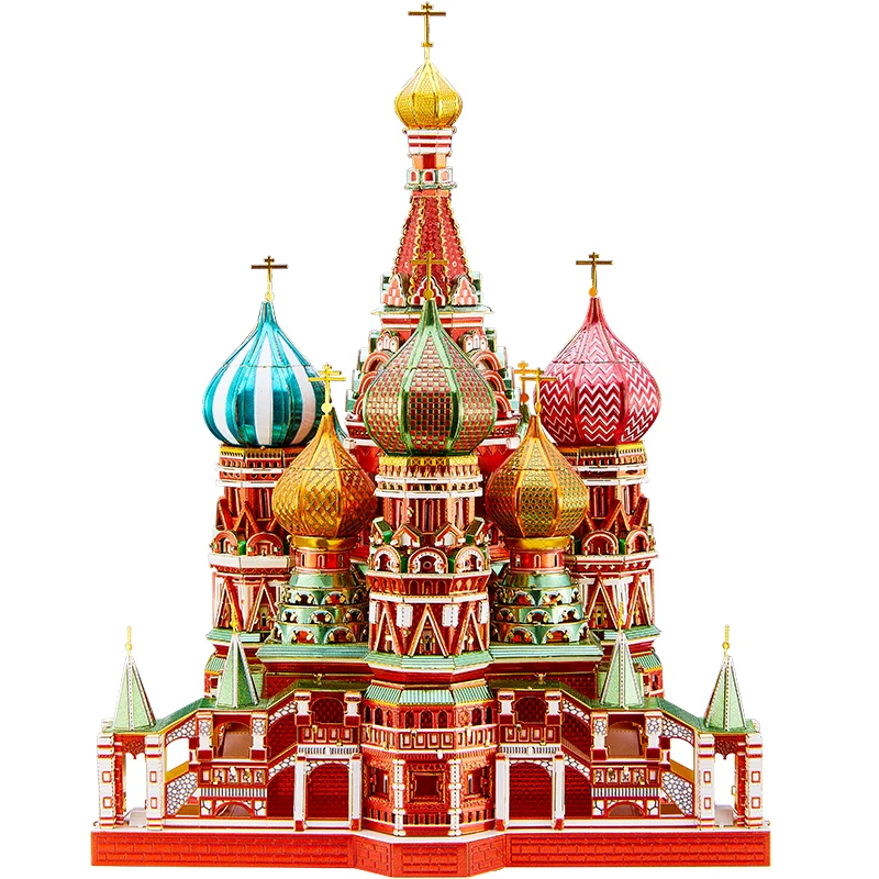 

Piececool 3D Metal Puzzle SAINT BASIL’S CATHEDRAL building model kits DIY Laser Cut Puzzles Jigsaw Toy For Children