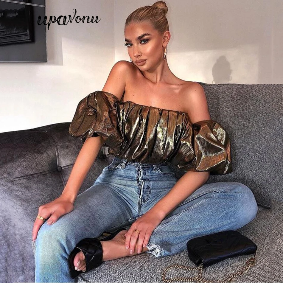 Женский укороченный топ с золотым покрытием Клубные вечерние топы открытыми