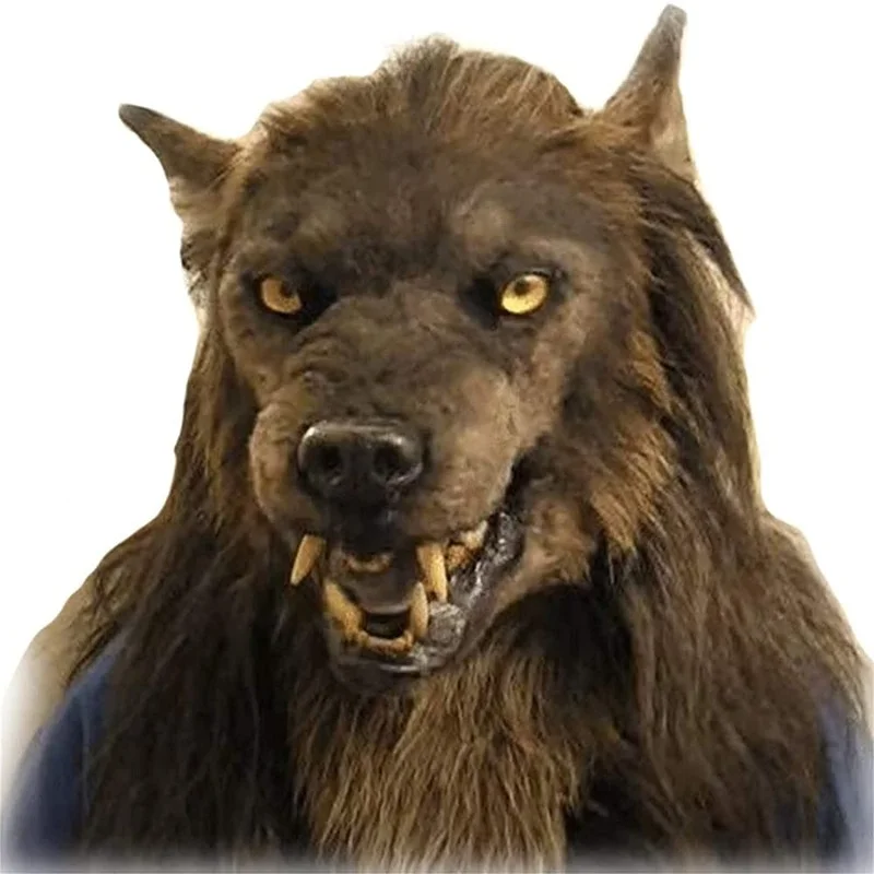 

Halloween Latex Wolf Head Mask Werewolf Headgear Party Scary Simulation Wolf Head Mask Costume for Halloween Party Carnival Prop