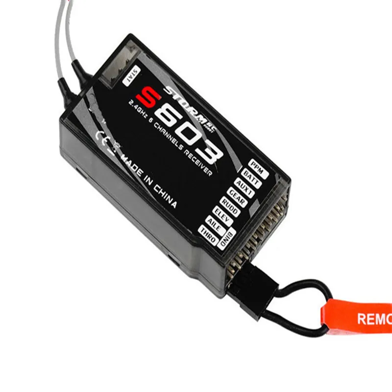 2.4GHz 6CH DSM2 DSMX S603 RC Receiver AR6210 Support  DX6i DX7 DX8 JR Transmitter PPM Output for RC Drone Airplane Helicopter