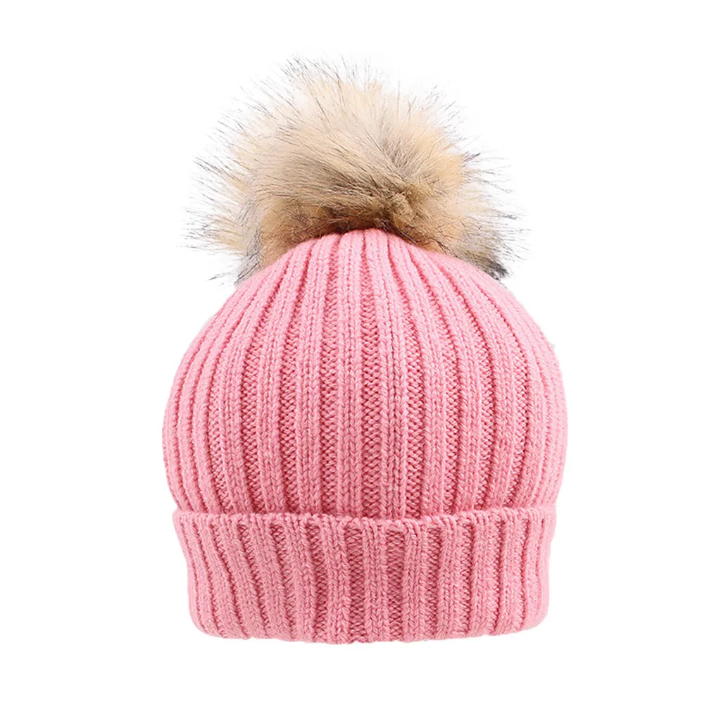 Вязаная вязаная шерстяная шапка для новорожденных мальчиков и девочек шапочка с