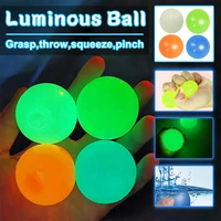 1pcs sticky wall balls fun stress relief squeeze stretchy luminous balls toy gift for children teenagers adults