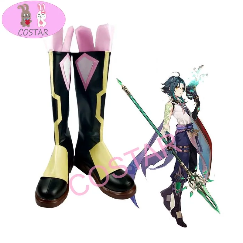 

[Customize] Game Genshin Impact Xiao Boots Halloween Cosplay Shoes 2021 New Carnival Boots Cosplay Prop Custom Made