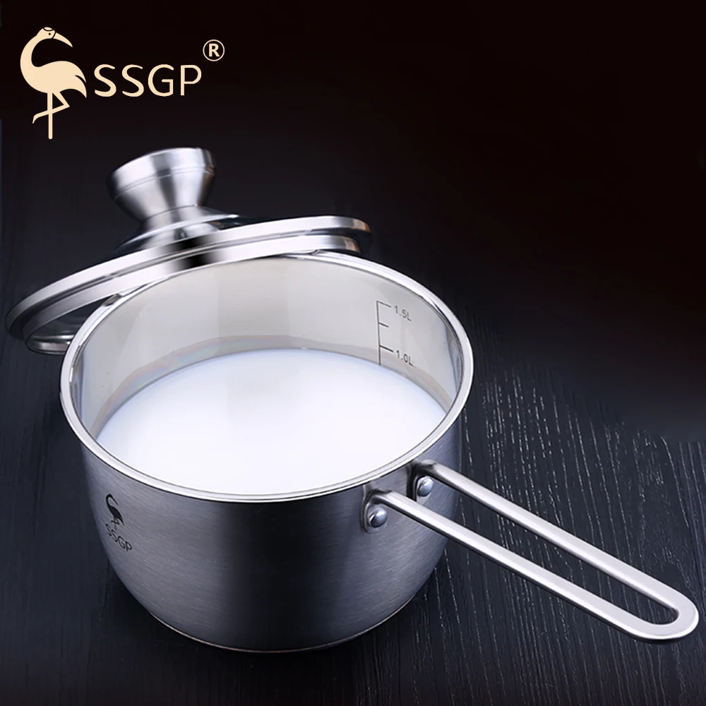 Детская кастрюля с антипригарным покрытием для молока масла шоколада