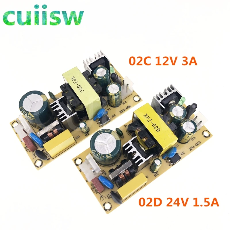 AC DC 12V3A 24V1.5A 36 Вт импульсный Питание модуль голой цепи 220V 12В/24В доска для