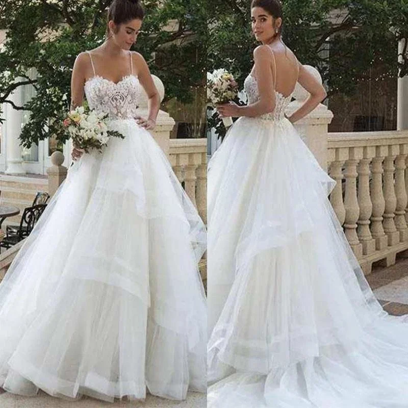 

Женское свадебное платье It's yiiya, белое Тюлевое платье А-силуэта с кружевной аппликацией на лето 2019