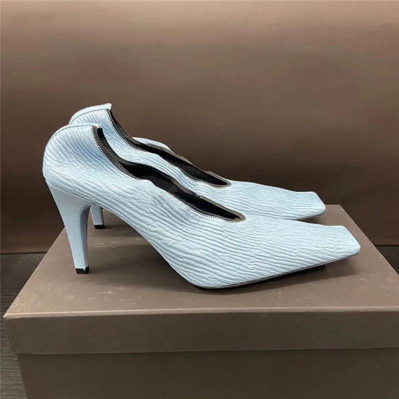 High Heels Shoes Women Pumps New Fashion High Quality Square Toe Women Shoes Solid Thin Heels Party Shoes Woman Zapatos De Mujer