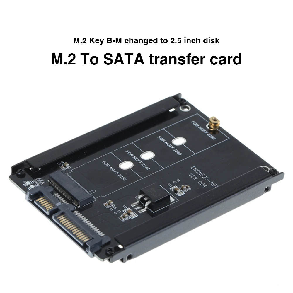 M.2 NGFF to SATA Adapter Card M.2 KEY B-M SSD Solid State Drive Adapter Card for NGFF 2230/2242/2260/2280 1set efficiency m 2 ssd convert adapter card ahci ssd upgraded kit for revision 1 5 3 0 6 0 gbps ngff