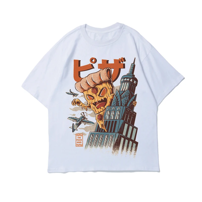 

Fun Pizza Cutter Printed Men's T-Shirt Harajuku Short Sleeve Round Neck Cotton Oversized T Shirt 2021 Summer Men's Top Tees