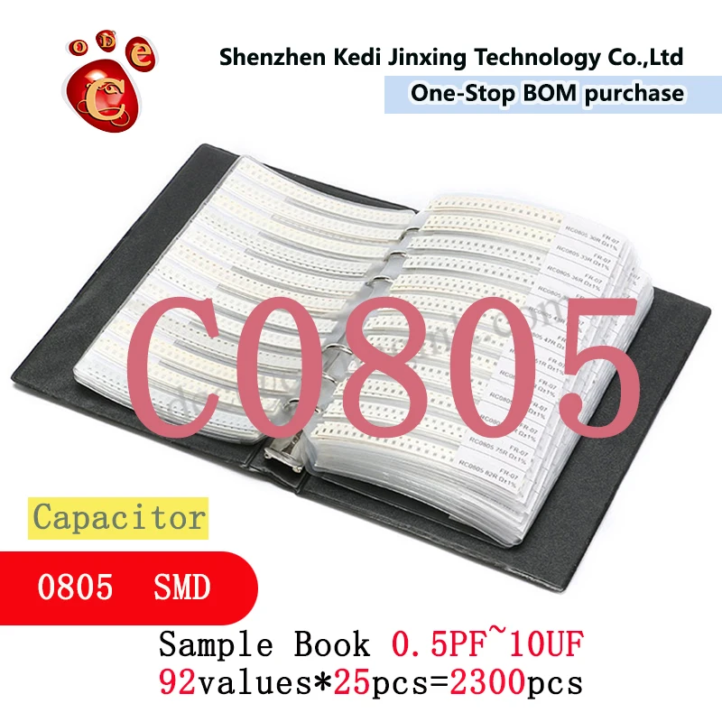 SMD-конденсатор образец резистора Book 50or2 5 шт./значения 0201 0402 0603 0805 0R ~ 10 м 1206 пФ 2 мкФ |
