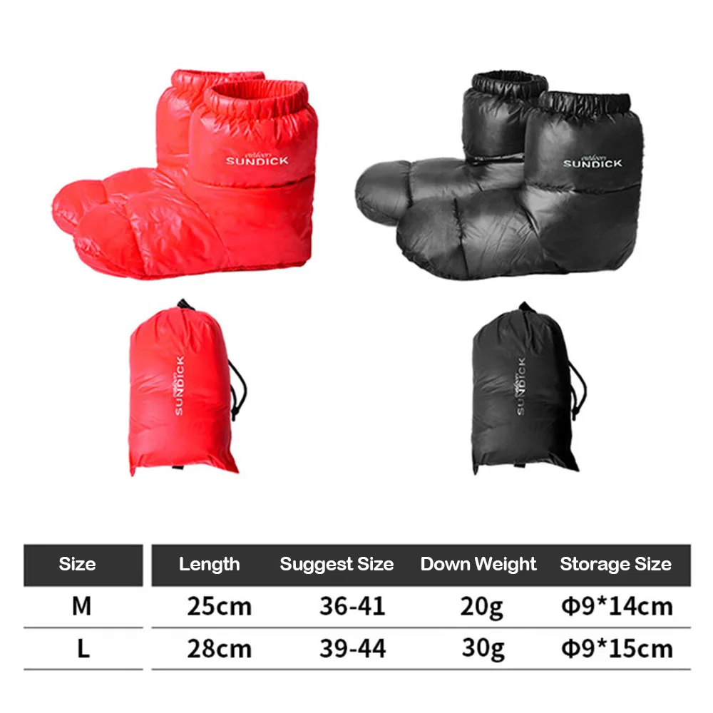 

Winter Outdoor Camping Slippers Warm Socks for Sleeping Bag Indoors Warm Boots Men Women Winter Duck Down Booties Slipper Boots