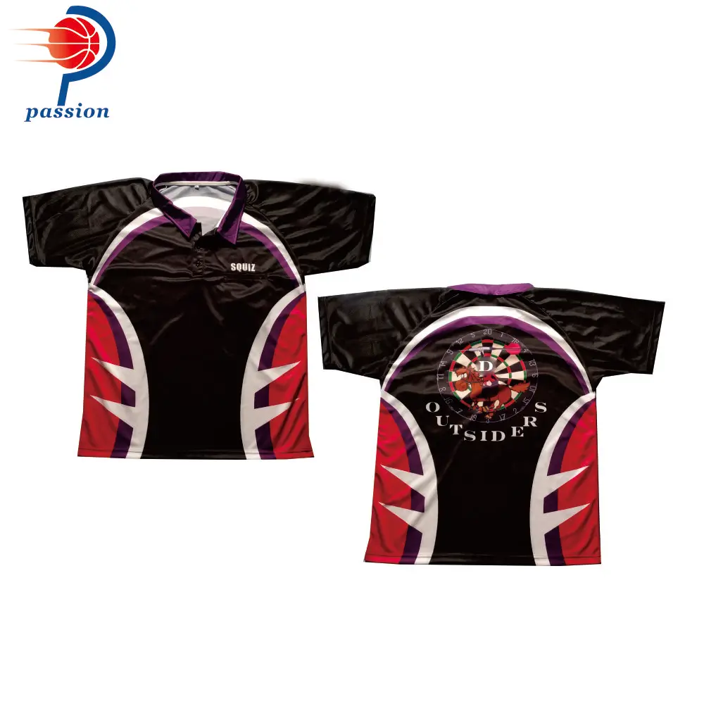 Рекламные сублимированные рубашки Дартс|Поло для тренировок и упражнений| |