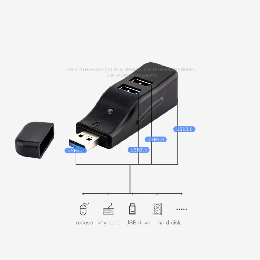 

USB HUB 3.0 Adapter For Laptop PC High Speed USB 3.0 Hub External 4 Ports Adapter Splitter USB Expander Computer Accessories