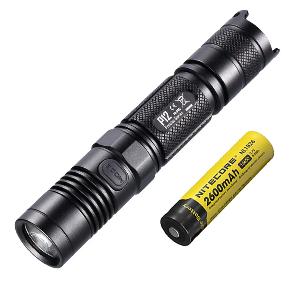 P12 NL1826 NITECORE P12 тактический фонарь XM-L2 U2 Led max 1000 люмен дальность луча 232 м открытый свет поиск поисково-спасательный фонарь - Испускаемый цвет: P12 NL1826
