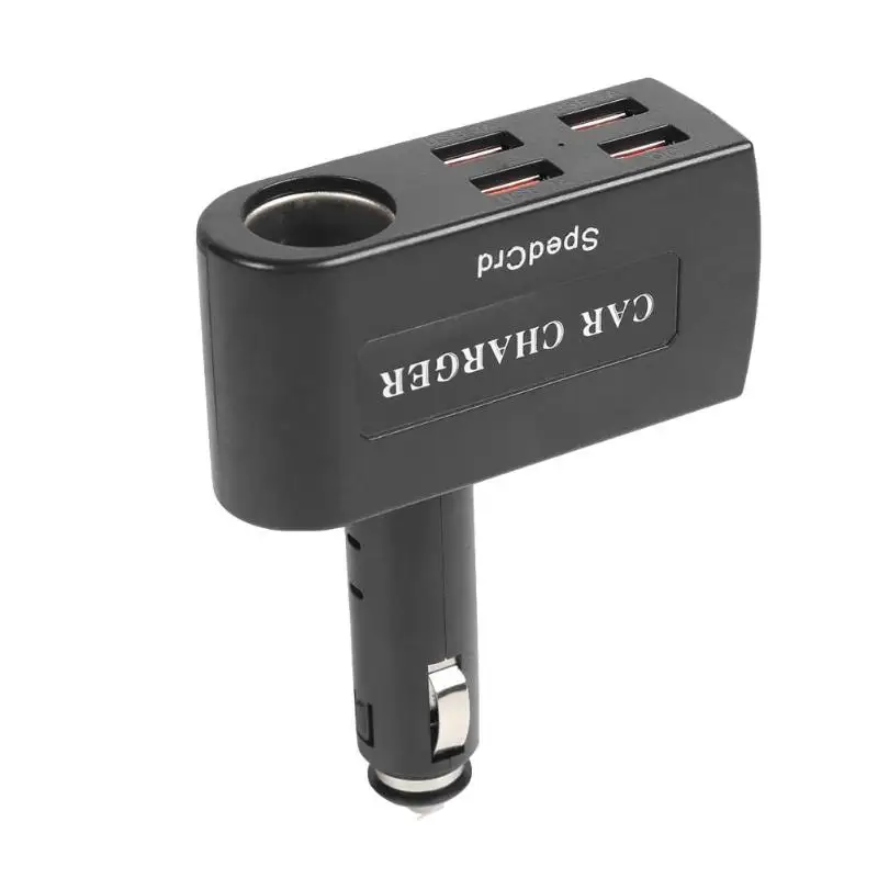 Универсальное автомобильное зарядное устройство 4 USB 3A зарядка четыре USB дизайн Безопасность Интеллектуальная адаптер чипа гнездо прикуривателя