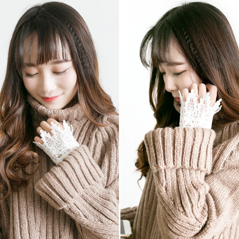 Новинка женские накладные манжеты на руку плиссированные Корейская Красивая