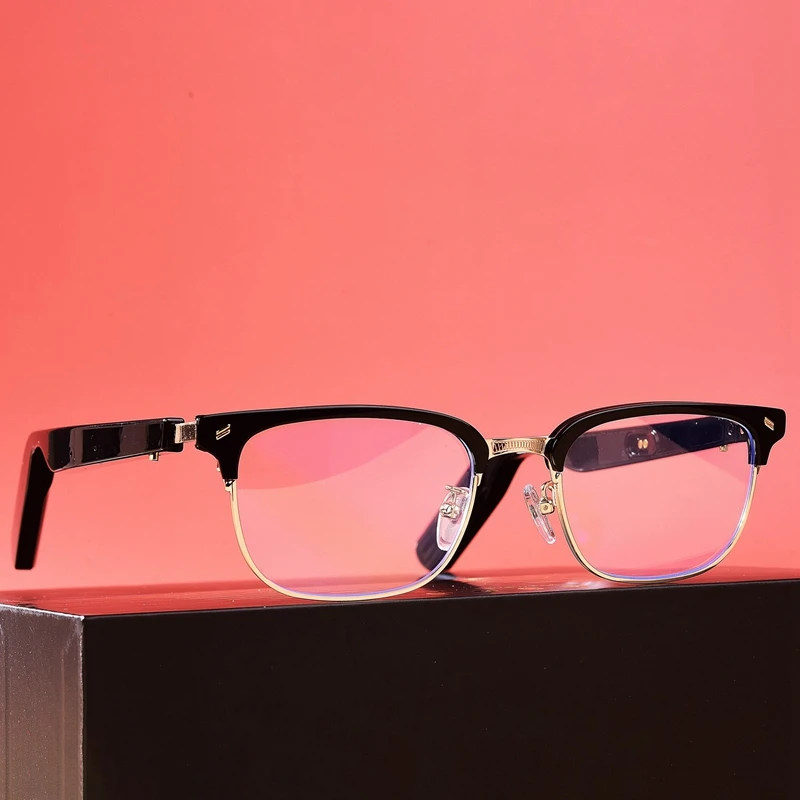 구매 HFES 블루투스 5.0 스마트 안경 지능형 안경 TWS 무선 헤드셋 음악 이어폰 안티 블루 편광 렌즈 선글라스