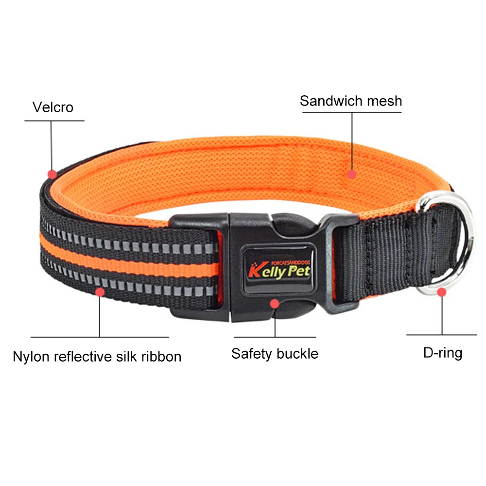 S/M/L Светоотражающий ошейник для собак и кошек d образное кольцо анти грязный
