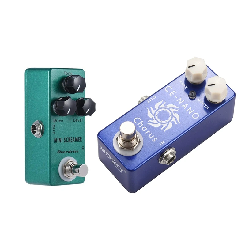 

Mosky Mini Screamer Overdrive Guitar Effect Pedal With CE-NANO Electric Guitar Chorus Effect Pedal