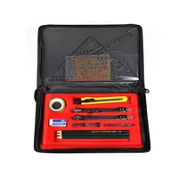 16pcsset drafting compass set drawing templates pencil student school supplies stationery combination plotter tool