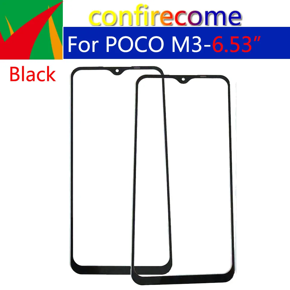 

10Pcs\Lot For POCO M3 Touch Screen Front Glass Panel LCD Outer Lens Replacement